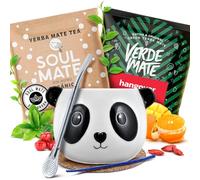 Set of yerba mate accessories with samples | Soul Mate Elaborada and Verde Mate Green Hangover | Calabash, bombilla and accessories | Original yerba mate | Natural caffeine | 2x50g