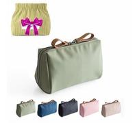 Set Patient Makeup Bag Travel Makeup Pouch for Women Multi-Compartment Toiletry Cosmetics Bag Versatile Makeup Pouch Travel Cosmetic Organizer(Green)