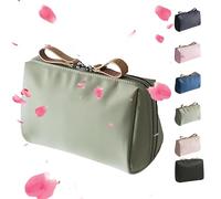 Set Patient Travel Makeup Pouch, 2024 New set patient makeup bag, multi compartment toiletry cosmetic bag, multi compartment toiletry bag, Large Capacity Waterproof Makeup Bag (S,Green)
