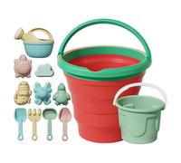 Set Plage 13 Pieces Seau Folding ABS 20 cm Kit Saber | Ensemble Jeux Extérieurs Râteau Moules Fruits | Activité Créative Plage PARC Jardin Voyage Vacances 3 ANS et Plus Garçons Filles