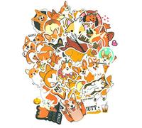 SET PRODUCTS Top Stickers! Pack of 50 Corgi Dog Stickers - Sticker HD Vinyls - Non-Vulgar - Fashion, Style, Cardigan, Dogs- Customization Laptop, luggage, motorcycle, bike, scrapbooking