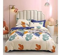 Set Queen Size Bohemia Floral Cotton Pattern with Zipper Closure Soft Lightweight Hypoallergenic Microfiber Piece 1Duvet Cover+ Bed Sheet+ Pillow Case (Color : C) (B)