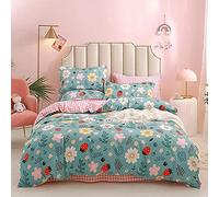 Set Queen Size Bohemia Floral Cotton Pattern with Zipper Closure Soft Lightweight Hypoallergenic Microfiber Piece 1Duvet Cover+ Bed Sheet+ Pillow Case (Color : C) (A)