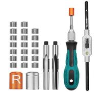 Set Repair Thread9/16 inch Bicycle Thread Tapping Device Cycle Crank Saver Kit Pedal Thread Repair Tap Universal Thread Tool