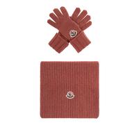 set: scarf and gloves - unisex - Moncler - Mittens - Pink - M - Kids M