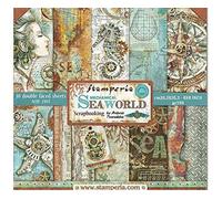 Set-Sided Paper 20x20cm Mechanical Sea World (10 Pieces), Stamperia, Paper, Printing, Scrapbooking
