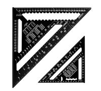 Set Speed Square Carpentry, Metric 12 Inch & 7 Inch Set Squares | Carpenters Roofing Builders Engineers Triangle Ruler Combination Measuring & Layout Tools