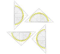 Set Square 180 Degrees Math Protractors Multifunctional Geometry Measuring Tool for Engineering Drafting Drawing Technical Drawing Tool with Scales