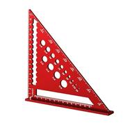 Set Square - 7 Inch Aluminum Metric Speed Square with 14 Drill Holes, Durable Carpenter’s Triangle Ruler for Precise Angle Measuring, Heavy-Duty Alloy Construction, Multipurpose Woodworking Tool
