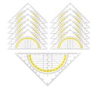 Set Square Set of 12 Plastic Set Square Flexible Protractor for Students Office Designer Painting