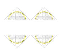 Set Square With 180 Degrees Math Protractor Multifunctional Geometry Angles-Measuring Instrument For Drafting Geometry