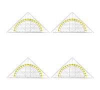 Set Square with 180 Degrees Math Protractor Multifunctional Geometry Set Square Angles-Measuring Instrument for Drafting Geometry
