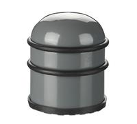 Set Stainless Steel Grey Door Stopper Heavy Antislip Doorstop Floor Buffer Round