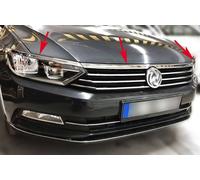 Set Stainless Steel Headlight Radiator Grill Trim Fits VW Passat B8 2014 Onwards