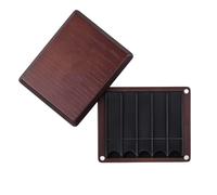 Set Stalk Planner Transportable Velutinous Lined Compartment Natural Wood Texture Instrument Care Professional Stalk Case with Perceived Coating