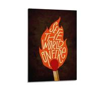 Set The World On Fire Wall Art, Match-themed Print, Inspirational Poster, Passionate Canvas Picture Poster Decorative Painting Canvas Wall Posters And Art Picture Print Modern Family Bedroom Decor Pos