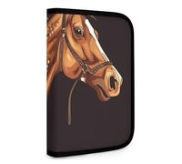 Set Tool Pouches, Brown Horse1 Printed Big Capacity Storage Pouch, Art Supply Storage Box, Durable Tool Zipper Pouches