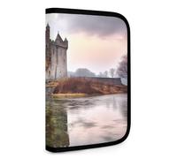 Set Tool Pouches, Castle Near Lake Stones Printed Big Capacity Storage Pouch, Art Supply Storage Box, Durable Tool Zipper Pouches