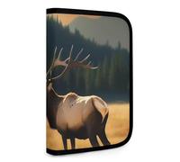 Set Tool Pouches, Elk in The Meadow Printed Big Capacity Storage Pouch, Art Supply Storage Box, Durable Tool Zipper Pouches