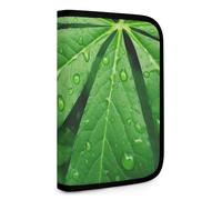 Set Tool Pouches, Green Leaves Printed Big Capacity Storage Pouch, Art Supply Storage Box, Durable Tool Zipper Pouches