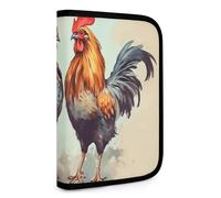 Set Tool Pouches, Rooster And Hen Printed Big Capacity Storage Pouch, Art Supply Storage Box, Durable Tool Zipper Pouches