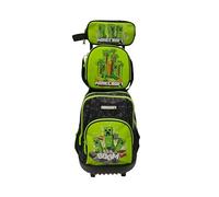 Cyp Brands Minecraft Set Compact 33x21x45 Cm 35l Wheeled Backpack 3 Units Green Kids