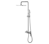 Set, Waterfall Bath Faucet, Square Spray Head, Pipe Top Spray Table, Flat Copper, Suit Three of and Classic Retro Home Decoratio