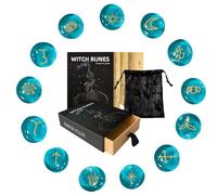 Set - Witch Stones for Divination | Decorative Ornaments with Guide Book, Altar Accessories for Beginners, Spiritual Tools for Men, Meditation Kit for Women