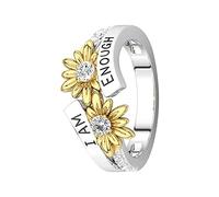 Set With Bicolor E-NOUGH Ring For You AM English Fashion Good I Rings Anime Matching Rings (as show, 10)