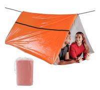 SET007 1-Pack Mylar Survival Life Tent, 2 Person Emergency Shelter Tube Tents with Paracord • 90% Heat Retention, Waterproof, All Weather Protection for Hiking, Camping & Outdoor-Orange