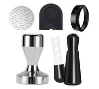 (SET1, 53MM) Stainless Steel Coffee Tamper 51mm 58mm, Solid Espresso Coffee Press & Distributor Tool for Coffee Machine Brewing