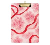 Set6_Watercolor_Floral Clipboard Parts Hard Board For Nurses Home Contractor Size 9 x 12