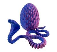 Setauoo 3D Printed Snake, 14.17in Printed Snake Egg, Articular Mobility Snake, 3D Printed Animals, Printed Egg With Snake Inside, Flexible Snake Egg Toys For Home Office Decor Executive Desk Toys