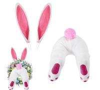 Setauoo 3pcs Easter Bunny Wreath Kit, Rabbit Butt Wreath Attachment Craft, For Spring Wall Farmhouse Porch Decor 11.6x9.5in