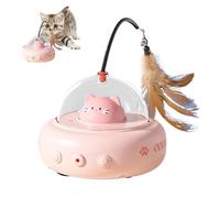 Setauoo Interactive Cat Feather Toy | Rechargeable Smart Cat Toy Teaser - Pet Hunting Chasing Game, Fast Rolling On Carpet Exerciser for All Kitten Breeds