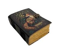 Setauoo Leather Notebook - Deckle Edge Paper Diary Notepad | 200 Pages Gothic Notepad for Personal Planning Creative Writing School Task Management Shopping Lists Business Drawing