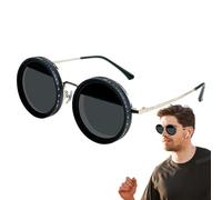 Setauoo Polarized Sunglasses Men - Rounded ND 1-9 Gears Adjustable Men Sunglasses | Women's Accessories for Beach Driving Golf Outdoor Travel Motorcycle Hiking Fishing