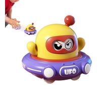 Setauoo Pull Back Saucer Toy | Cute Space Ship Pull Back Bouncing Toy - Outdoor Activities Change Face for Toddler Kids Girls Preschool Birthday Indoor Garden Living Room Patio Yard Playground