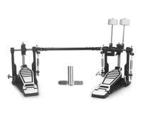 Seteol Double Kick Bass Drum Pedal Heavy Duty Double Kick Pedal with Double Percussion Chain and 4 Sides Beater Heads, Electric Drum Set, Double Bass Pedal for Drummers