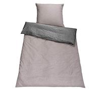 SETEX Bed Linen, Graphite Grey/Pebble Grey, 200 x 135 cm
