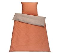 SETEX Bed Linen, Marzipan/Rust Red, 220 x 155 cm