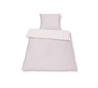 SETEX Cotton Reversible Duvet Cover Set with Pillowcase 100% Cotton 2 Piece Bedding Set Pebble Grey