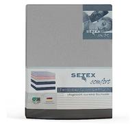 SETEX - Flannelette Bed Sheet with Elastic Band Cuddly Soft - Flannelette Fitted Sheet Made of 100% Cotton with All-Round Elastic Band - Bed Sheet 160 x 200 cm Silver