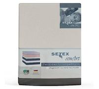 SETEX - Flannelette Bed Sheet with Elastic Band Cuddly Soft - Flannelette Fitted Sheet Made of 100% Cotton with All-Round Elastic Band - Bed Sheet 90 x 200 cm Natural