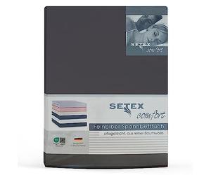 SETEX - Flannelette Bed Sheet with Elastic Band Cuddly Soft - Flannelette Fitted Sheet Made of 100% Cotton with All-Round Elastic Band - Bed Sheet 140 x 200 cm Anthracite