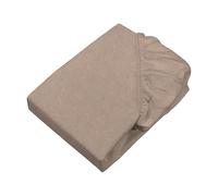 SETEX Flannelette Fitted Sheet Melange, 100 x 200 cm Fitted Sheet, Approx. 90% Cotton/Approx. 10% Polyester, Bed Sheet in Beige