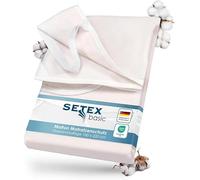 SETEX Molton Mattress Protector 100 x 220 cm Natural Colour - Mattress Topper for Bed Mattresses 15-22 cm Height - Mattress Protector Fixed Fitted Topper with Corner Elastics - Standard 100 by