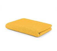 SETEX Waffle Pique Cuddly Blanket, Versatile Blanket Made of 100% Cotton, Suitable as a Blanket, Bedspread, Summer Blanket, Outdoor Blanket and More, 150 x 200 cm, Yellow