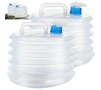 Setgoold 2PCS Collapsible Water Container 10L Portable Folding Water Bucket Camping Water Tank with Tap BPA Free Water Storage Jug for Outdoor Camping Fishing BBQ
