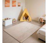 SETHEPACE 3CM Thick Baby Crawling Mat, Soft Light Brown Rugs Living Room 200x400 CM, Mellow Mat, Short Pile Rugs for bedroom, Kids Room, Nursery, Baby Play Mat with Non-slip Backing